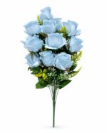 18 head artificial rose bouquet with greenery