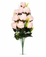 18 head artificial rose bouquet with greenery