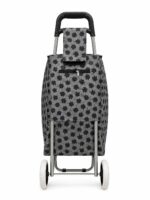 tolo grey floral 2 wheel shopping trolley