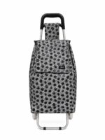 tolo grey floral 2 wheel shopping trolley