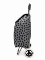 tolo grey floral 2 wheel shopping trolley
