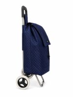 tolo grey floral 2 wheel shopping trolley