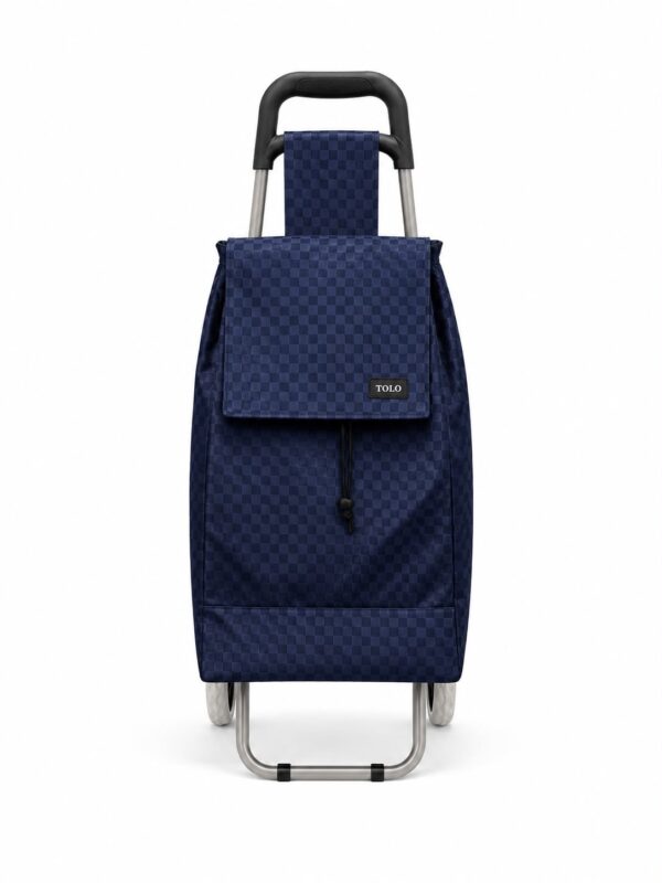 tolo grey floral 2 wheel shopping trolley