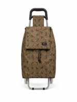 tolo grey floral 2 wheel shopping trolley