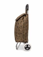 tolo grey floral 2 wheel shopping trolley