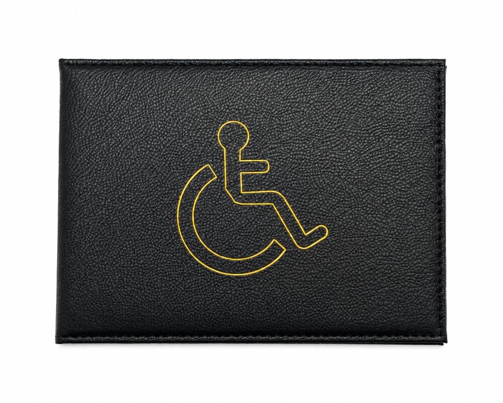 disabled badge and parking clock holder