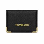 tolo travel card holder with gold corner detail