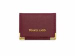 tolo travel card holder with gold corner detail