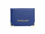 tolo travel card holder with gold corner detail