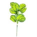 artificial variegated calathea leaf bush