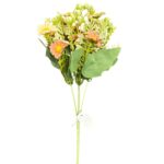 artificial green & white filler flower bush td 4105