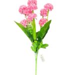 artificial pink pom pom hydrangea spray td 4626