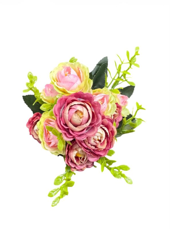 artificial pink peony bouquet spray yd 4640
